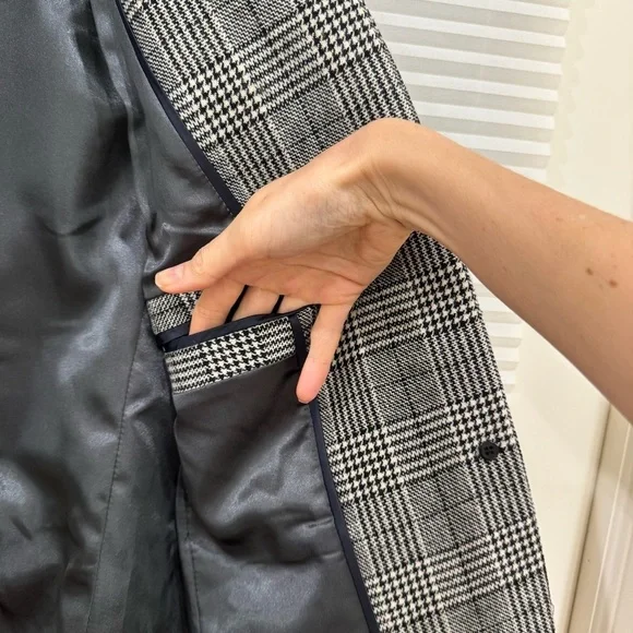 J Crew Regent Blazer Glen Plaid Wool Size 2